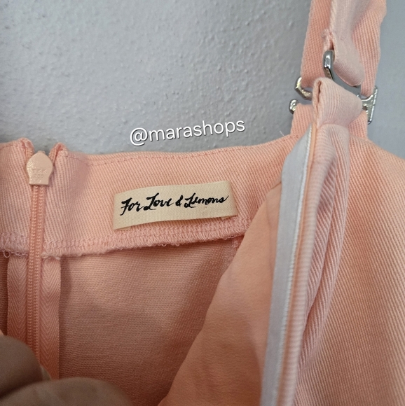 For Love And Lemons Peach Monika Hook-Front Denim Dress - Picture 5 of 8